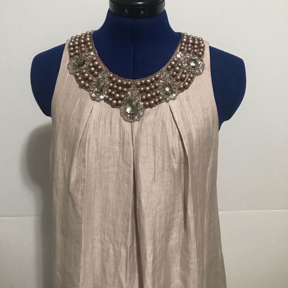 ALEXIA ADMOR NEW YORK JEWELED NECK DRESS SIZE L - Picture 2 of 7